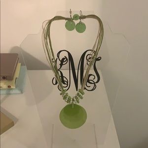 Lime Green Necklace Set